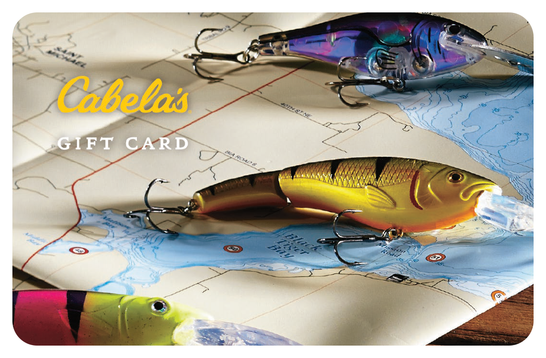 Cabela's Map Lures Gift Card Bass Pro Shops